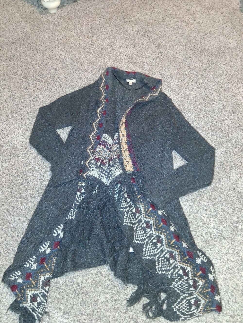 Women's Cozy Grey Cardigan, Sweater